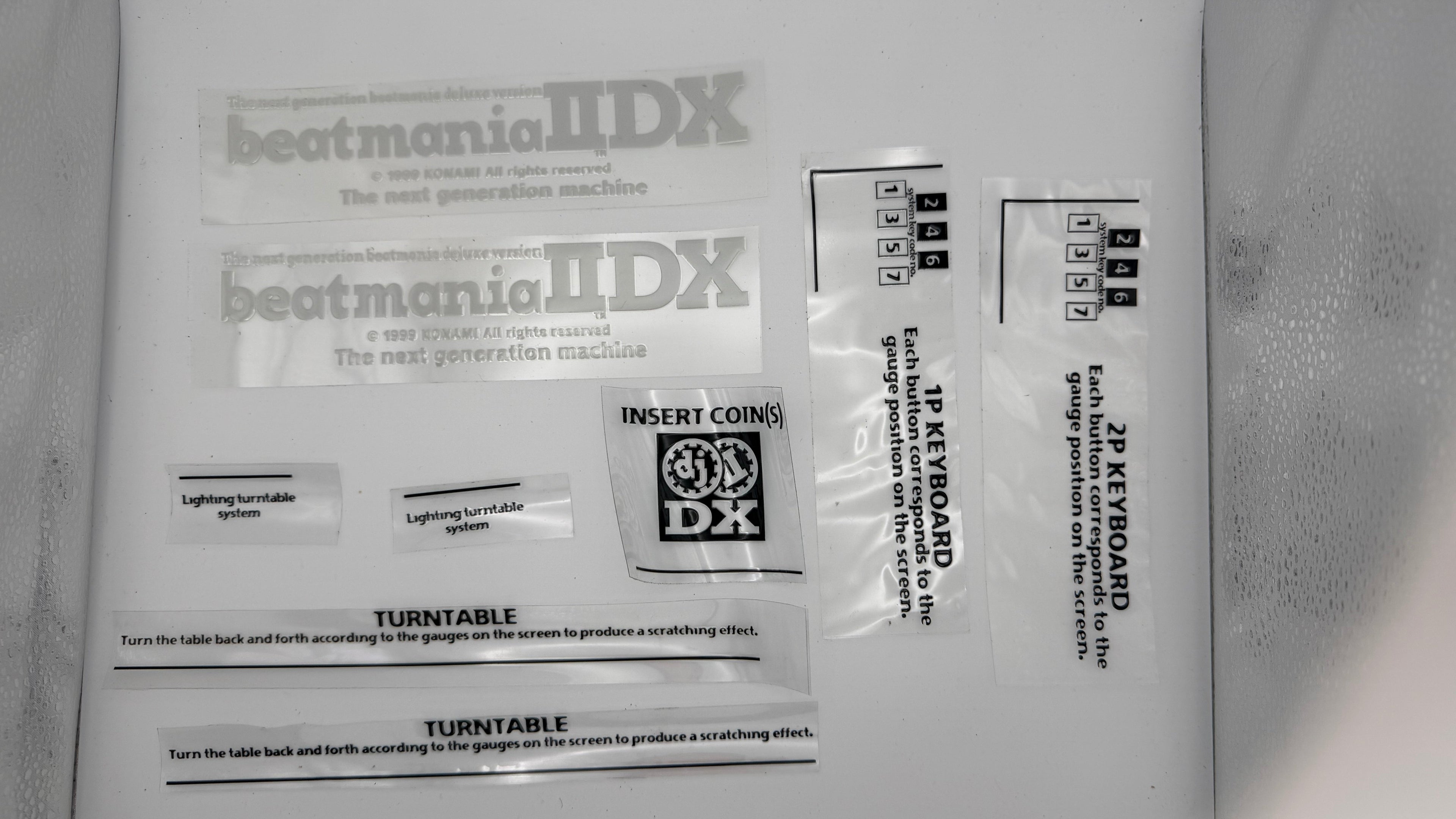 VEFX + control panel transfer stickers (Dry rub-on)